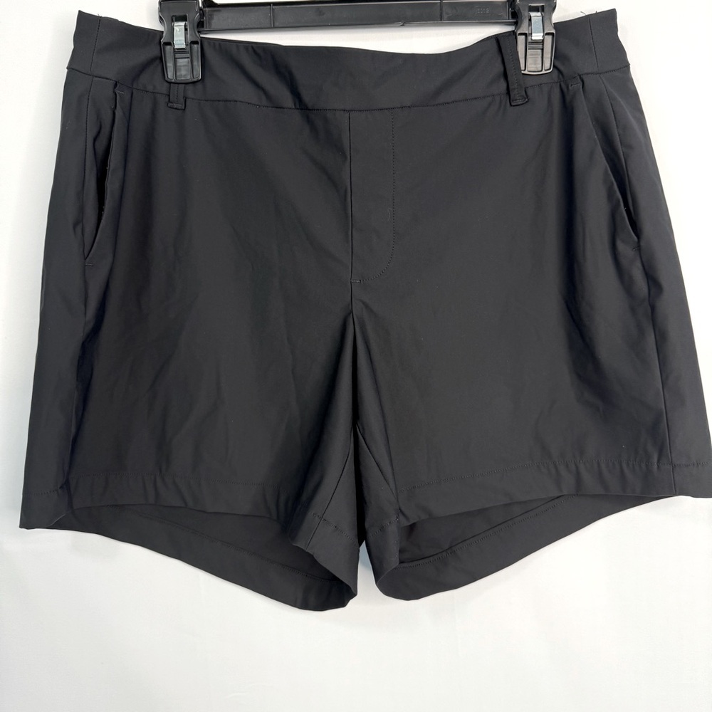 SPANX Women's Athletic Casual Shorts Size L Black Tennis Golf
